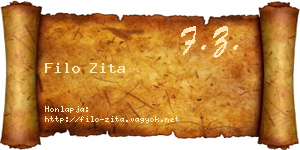 Filo Zita névjegykártya