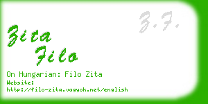 zita filo business card